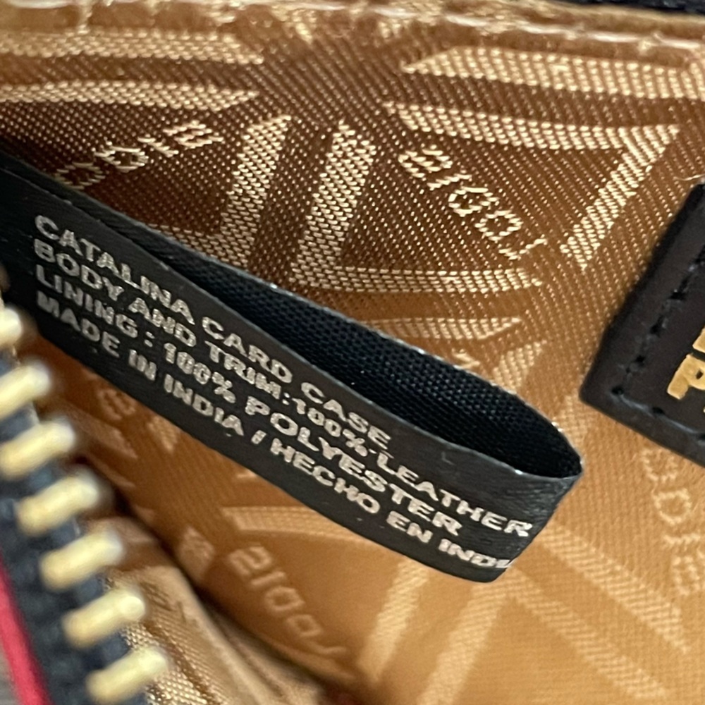 Lodis Women’s Catalina Card Case Wallet Red Genuine Leather - Picture 8 of 11